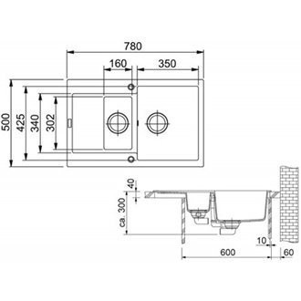 Кухонная мойка гранитная Franke MRG 651, 78x50, оникс (114.0381.015)