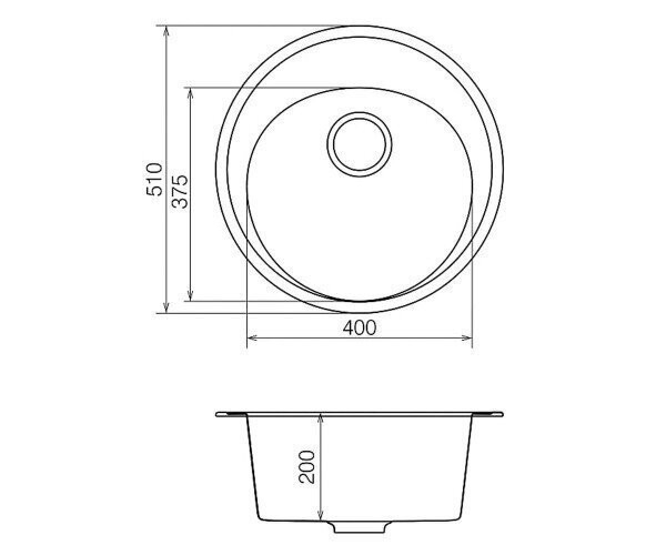Кухонная мойка гранитная Vankor Sity, 50х50, серый (SITY SMR 01.50 GRAY)