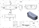 Ванна Miraggio Bali Matt 170х75 c сифоном (0000263)