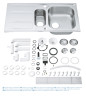 Кухонна мийка сталева Grohe K400, 97x50 (31567SD0)